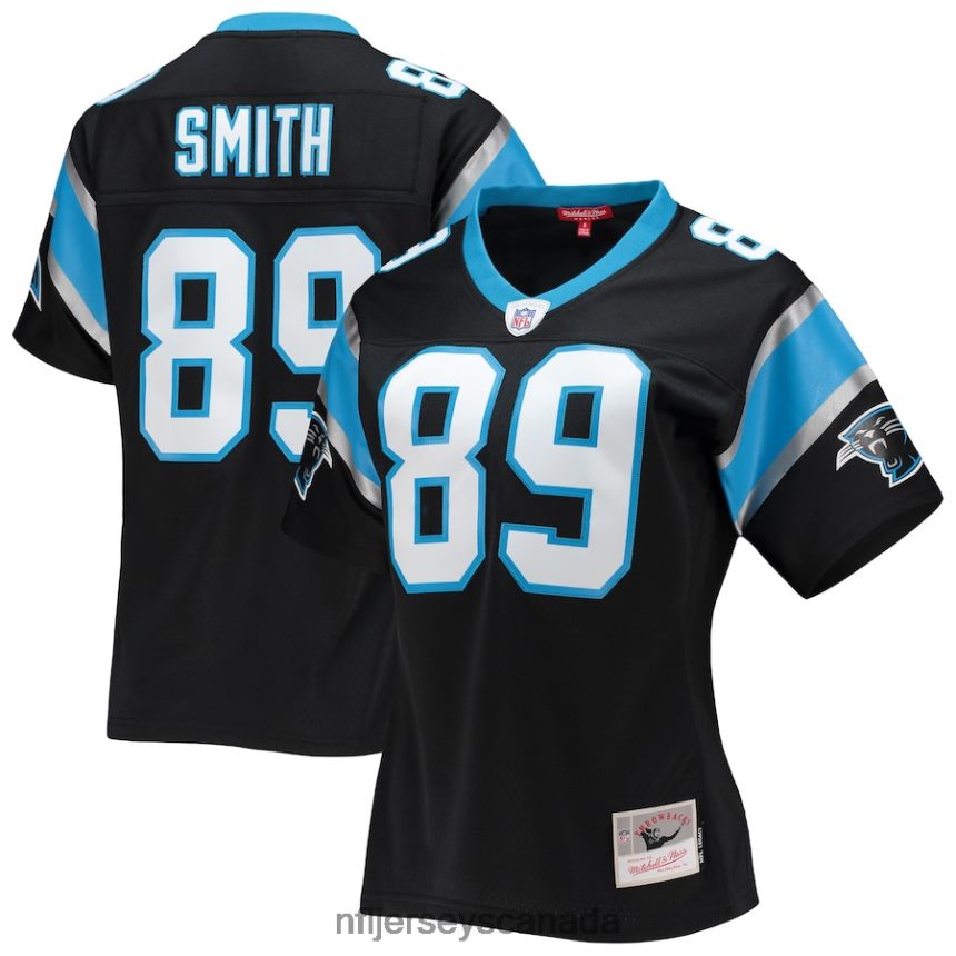 Women Carolina Panthers Steve Smith Mitchell & Ness Black Legacy Replica Player Jersey Clothing NFL TBXFR63583