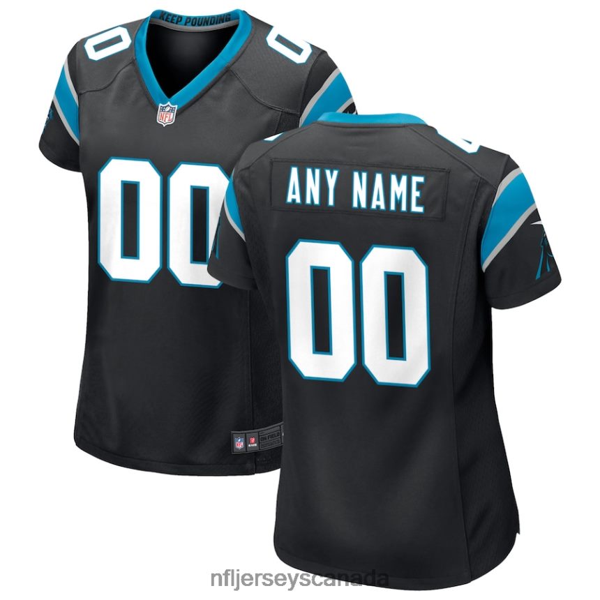 Women Nike Black Carolina Panthers Custom Game Jersey Clothing NFL TBXFR6507