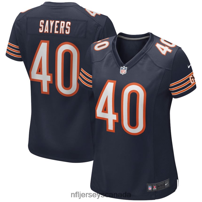 Women Chicago Bears Gale Sayers Nike Navy Game Retired Player Jersey Clothing NFL TBXFR63013