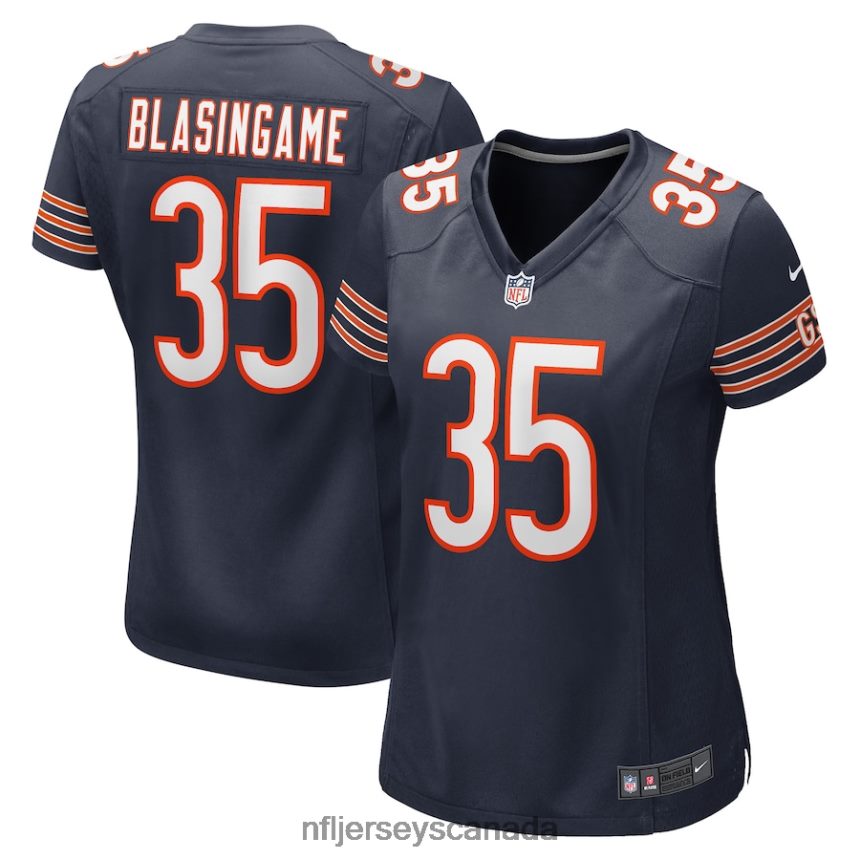 Women Chicago Bears Khari Blasingame Nike Navy Game Player Jersey Clothing NFL TBXFR66926