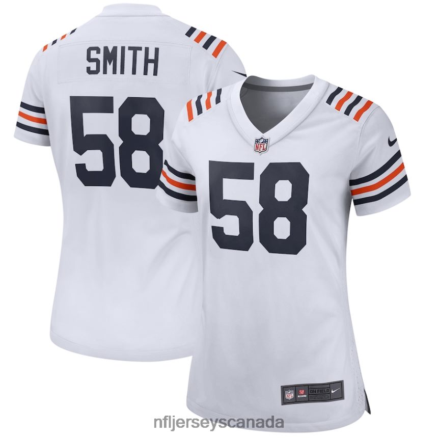 Women Chicago Bears Roquan Smith Nike White 2019 Alternate Classic Game Jersey Clothing NFL TBXFR64819