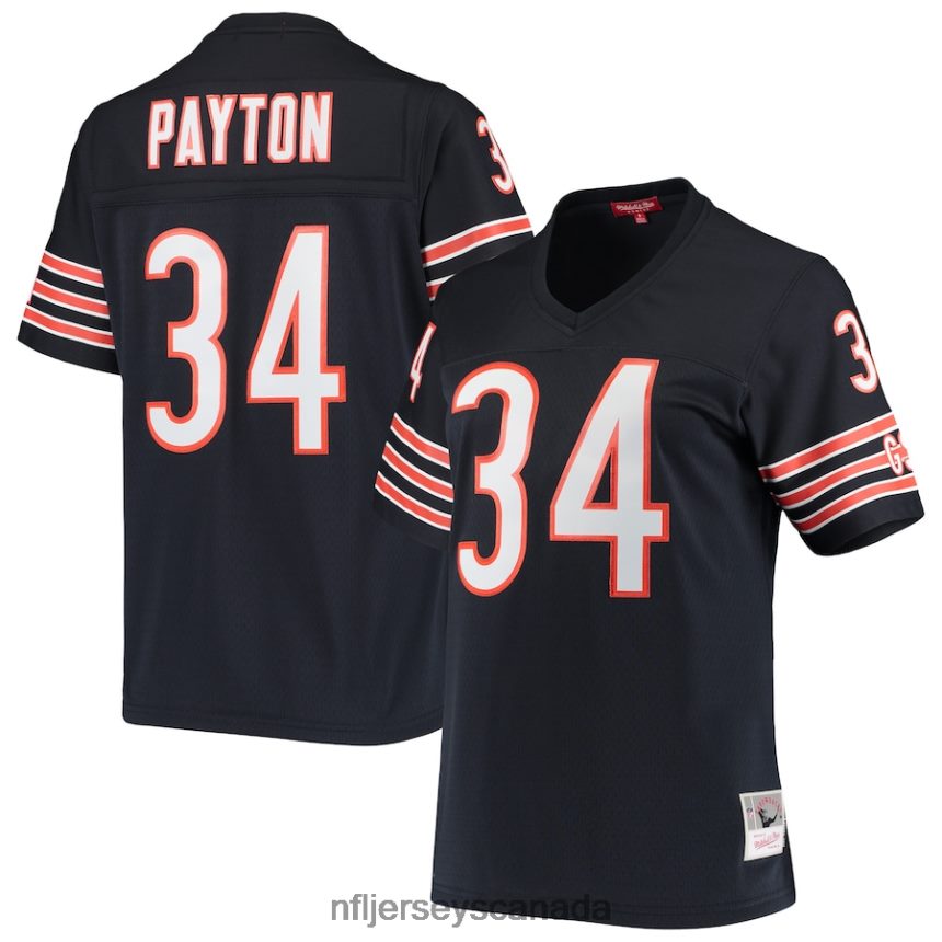 Women Chicago Bears Walter Payton Mitchell & Ness Navy 1985 Legacy Replica Jersey Clothing NFL TBXFR61295