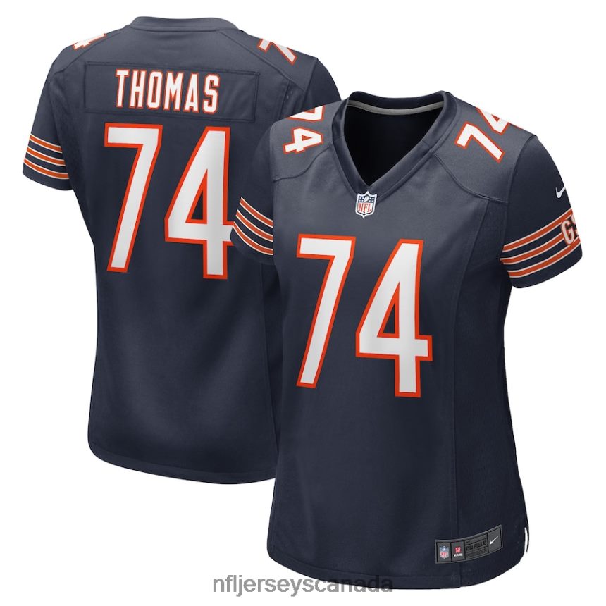 Women Chicago Bears Zachary Thomas Nike Navy Game Player Jersey Clothing NFL TBXFR65156