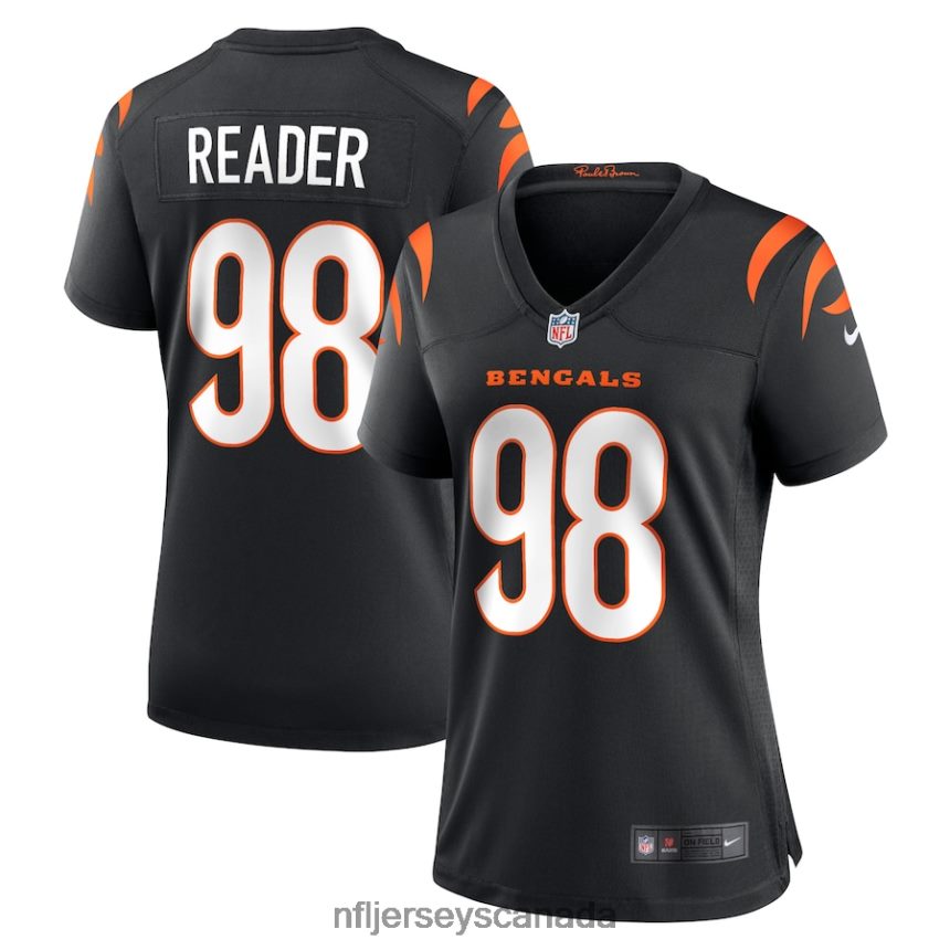 Women Cincinnati Bengals D.J. Reader Nike Black Game Jersey Clothing NFL TBXFR66698