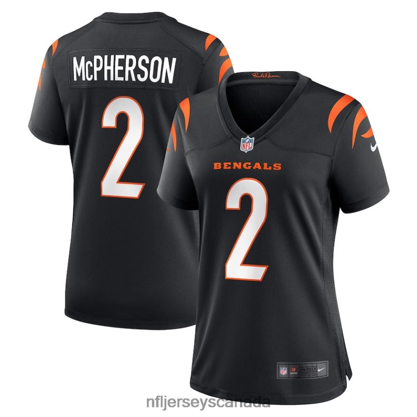 Women Cincinnati Bengals Evan McPherson Nike Black Game Jersey Clothing NFL TBXFR61081