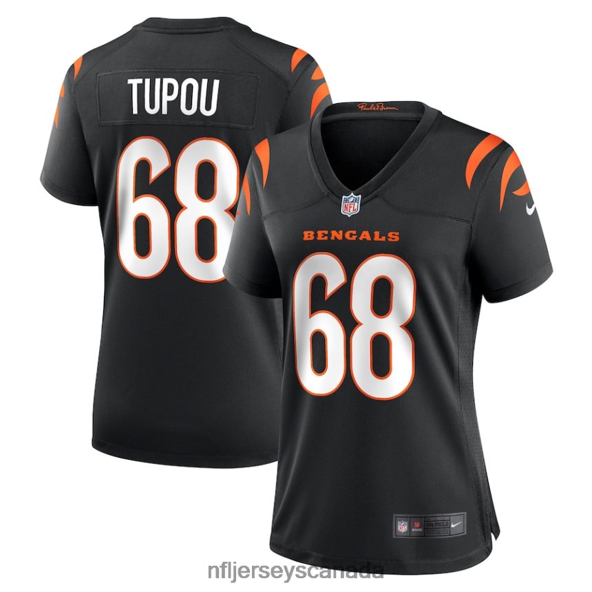 Women Cincinnati Bengals Josh Tupou Nike Black Game Player Jersey Clothing NFL TBXFR66344