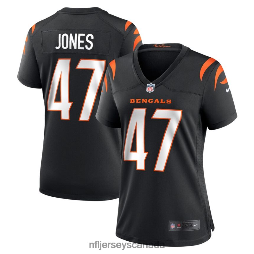 Women Cincinnati Bengals Keandre Jones Nike Black Game Jersey Clothing NFL TBXFR66394