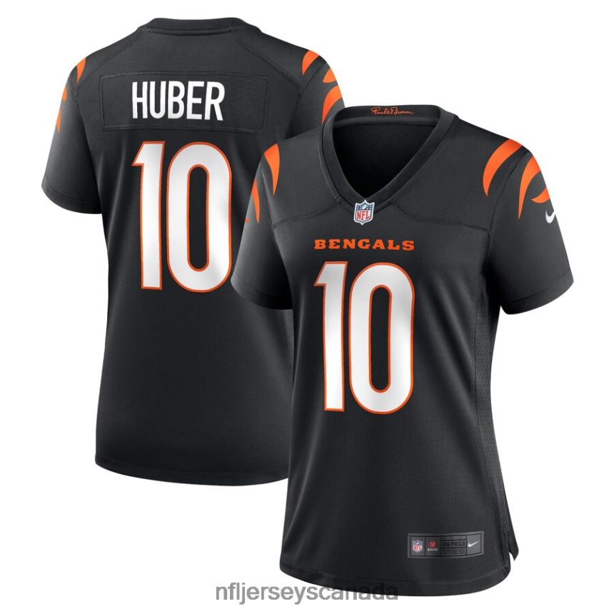 Women Cincinnati Bengals Kevin Huber Nike Black Game Jersey Clothing NFL TBXFR66561