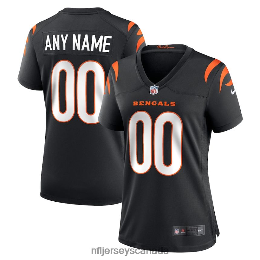 Women Cincinnati Bengals Nike Black Game Custom Jersey Clothing NFL TBXFR6622