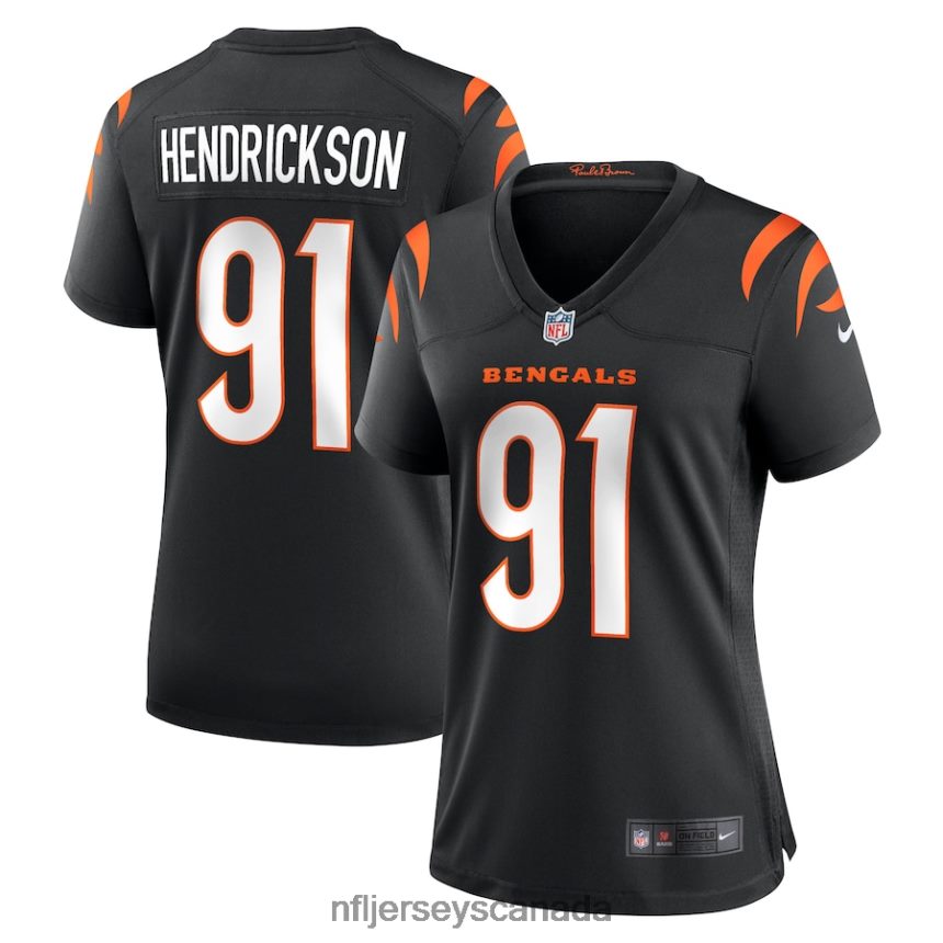 Women Cincinnati Bengals Trey Hendrickson Nike Black Game Jersey Clothing NFL TBXFR66706