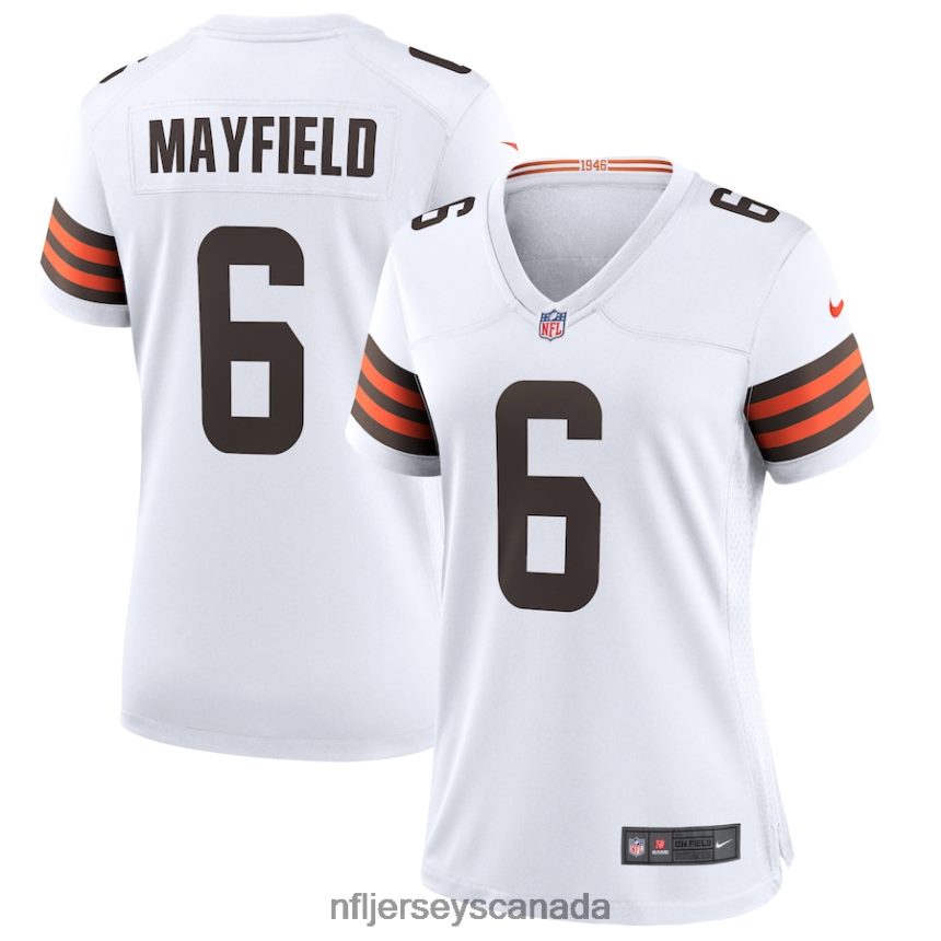 Women Cleveland Browns Baker Mayfield Nike White Game Jersey Clothing NFL TBXFR63486