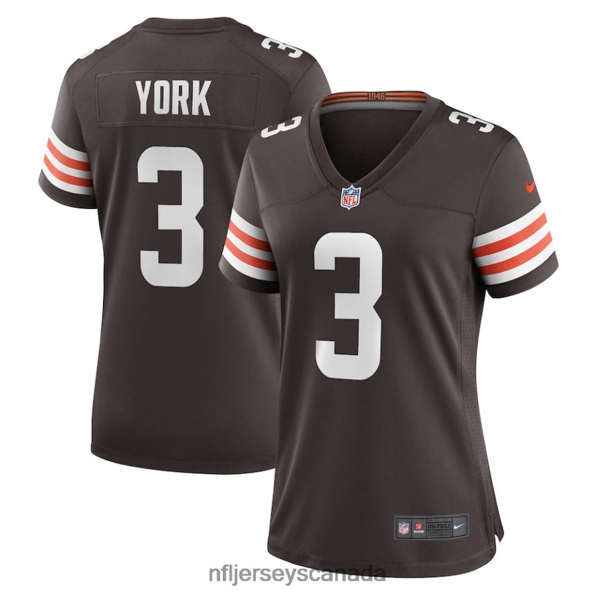 Women Cleveland Browns Cade York Nike Brown Game Player Jersey Clothing NFL TBXFR64594