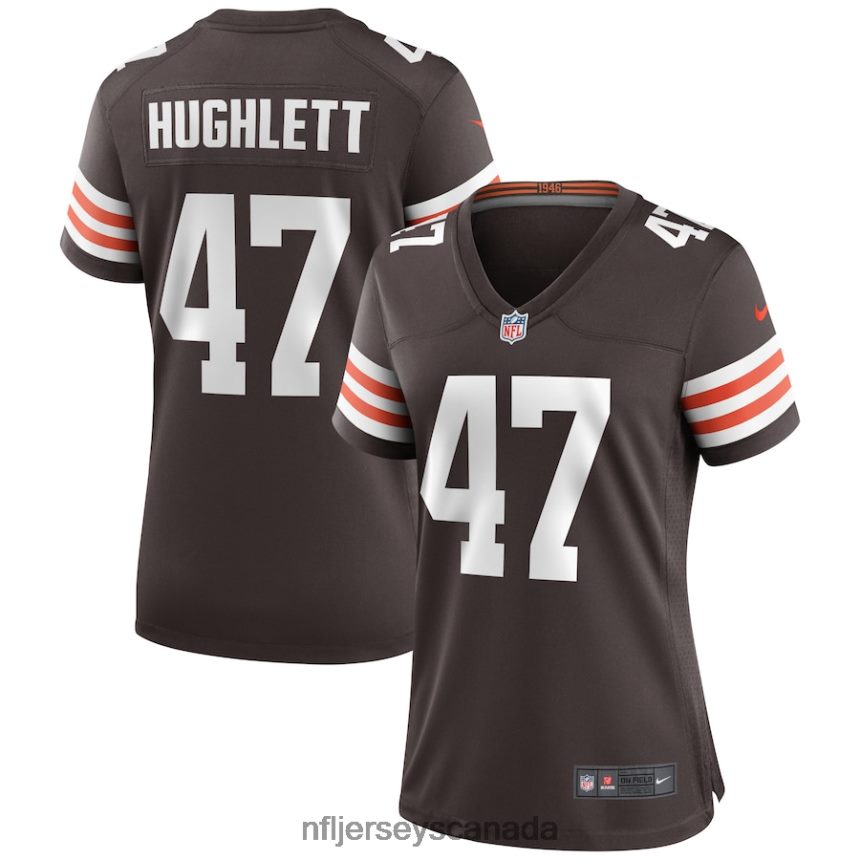Women Cleveland Browns Charley Hughlett Nike Brown Game Jersey Clothing NFL TBXFR66782