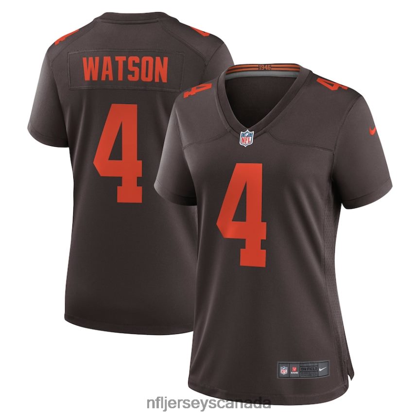Women Cleveland Browns Deshaun Watson Nike Brown Alternate Game Jersey Clothing NFL TBXFR63238