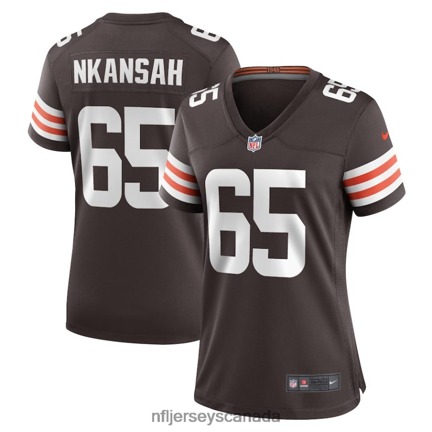 Women Cleveland Browns Elijah Nkansah Nike Brown Game Player Jersey Clothing NFL TBXFR66298