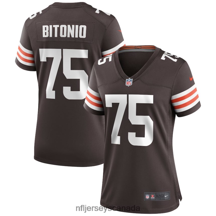 Women Cleveland Browns Joel Bitonio Nike Brown Game Jersey Clothing NFL TBXFR66055