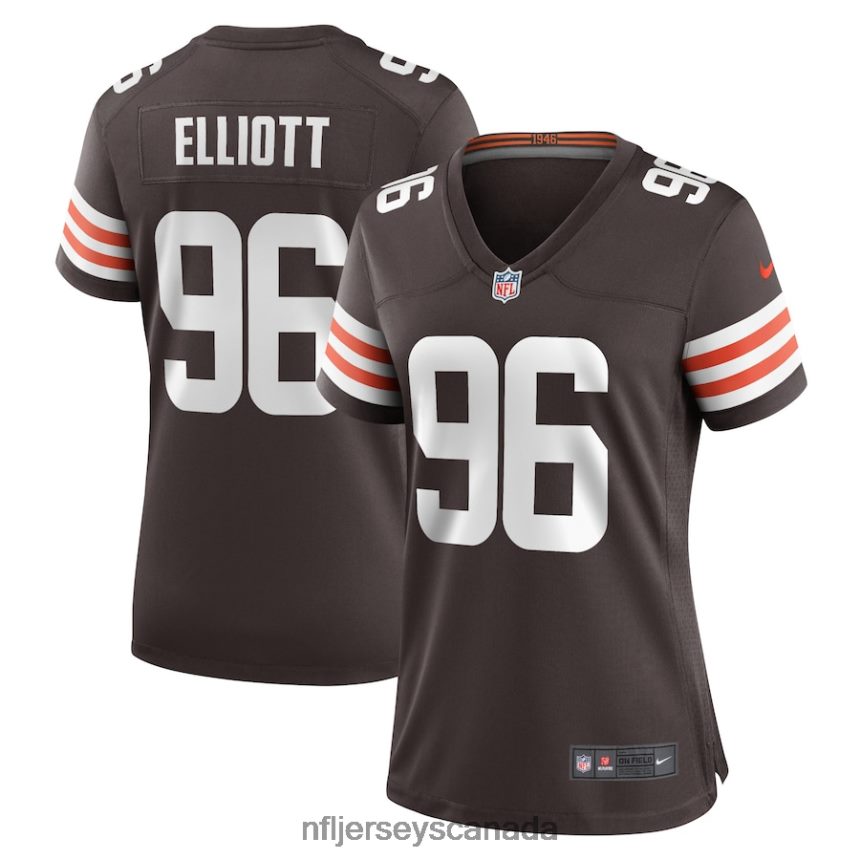 Women Cleveland Browns Jordan Elliott Nike Brown Game Jersey Clothing NFL TBXFR67055