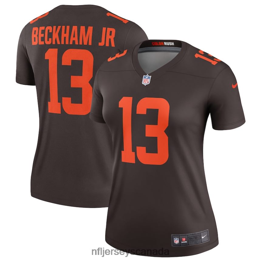 Women Cleveland Browns Odell Beckham Jr. Nike Brown Alternate Legend Jersey Clothing NFL TBXFR61920