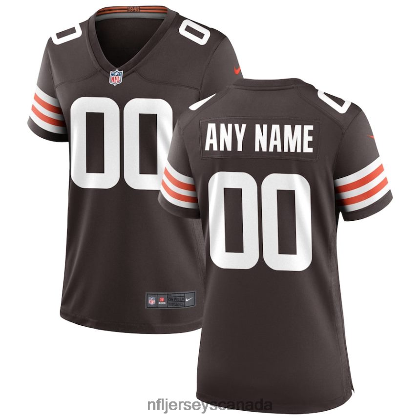 Women Nike Cleveland Browns Brown Custom Game Jersey Clothing NFL TBXFR62160