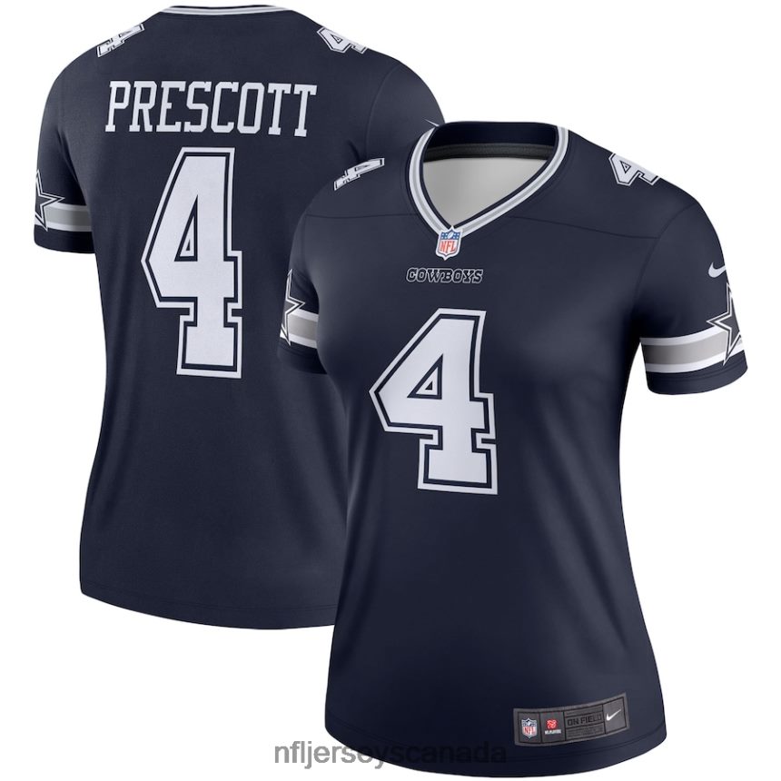 Women Dallas Cowboys Dak Prescott Nike Navy Legend Player Jersey Clothing NFL TBXFR61545