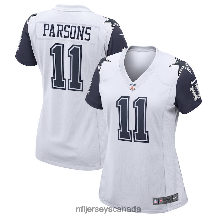 Women Dallas Cowboys Micah Parsons Nike White Alternate Game Jersey Clothing NFL TBXFR62095