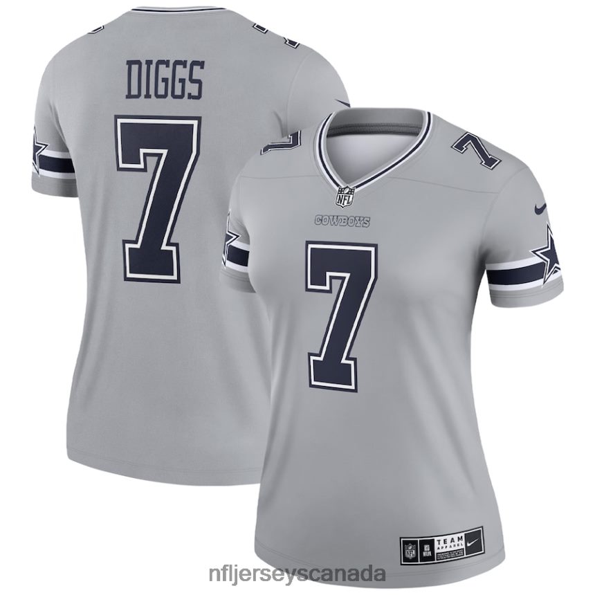 Women Dallas Cowboys Trevon Diggs Nike Silver Inverted Legend Jersey Clothing NFL TBXFR62412