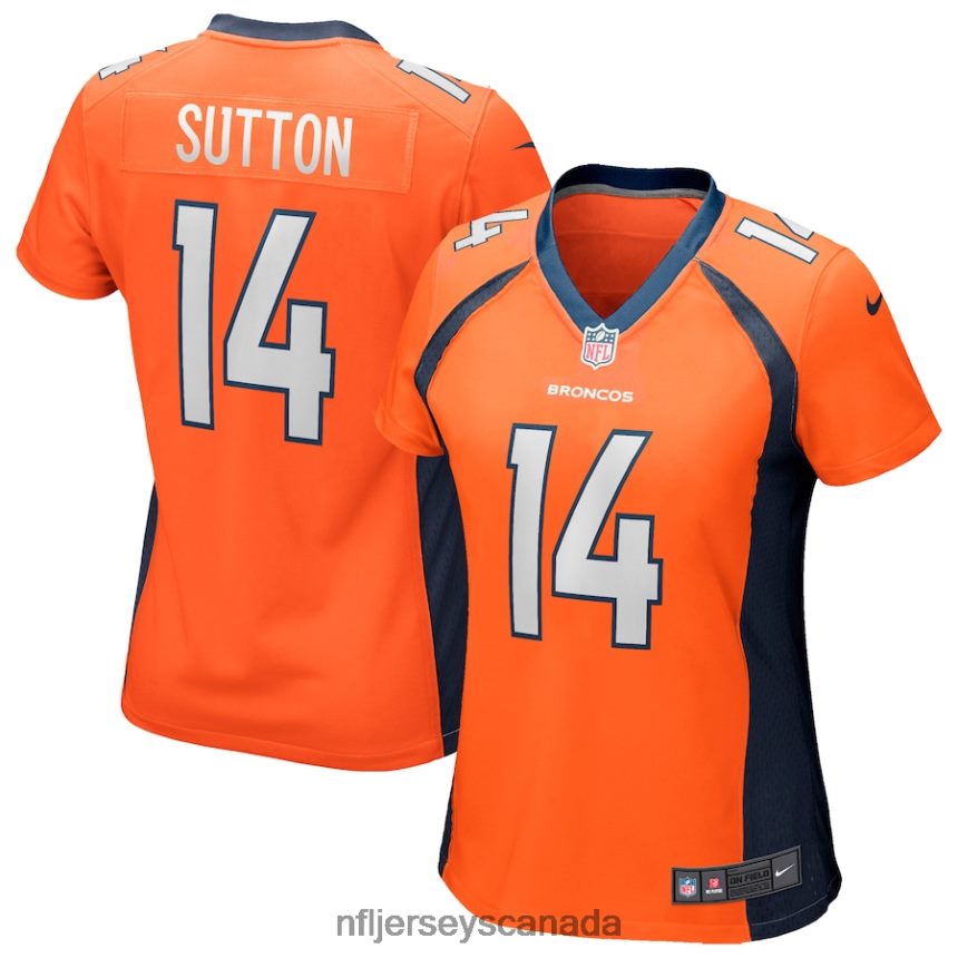 Women Nike Courtland Sutton Orange Denver Broncos Game Jersey Clothing NFL TBXFR64660
