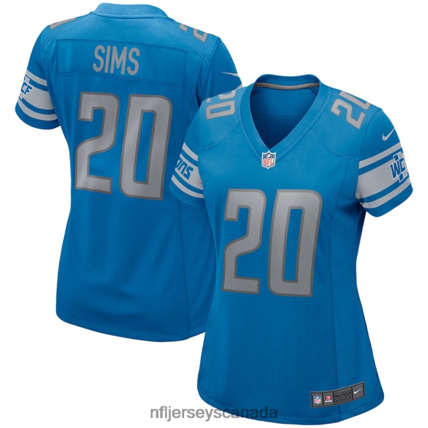 Women Detroit Lions Billy Sims Nike Blue Game Retired Player Jersey Clothing NFL TBXFR63553