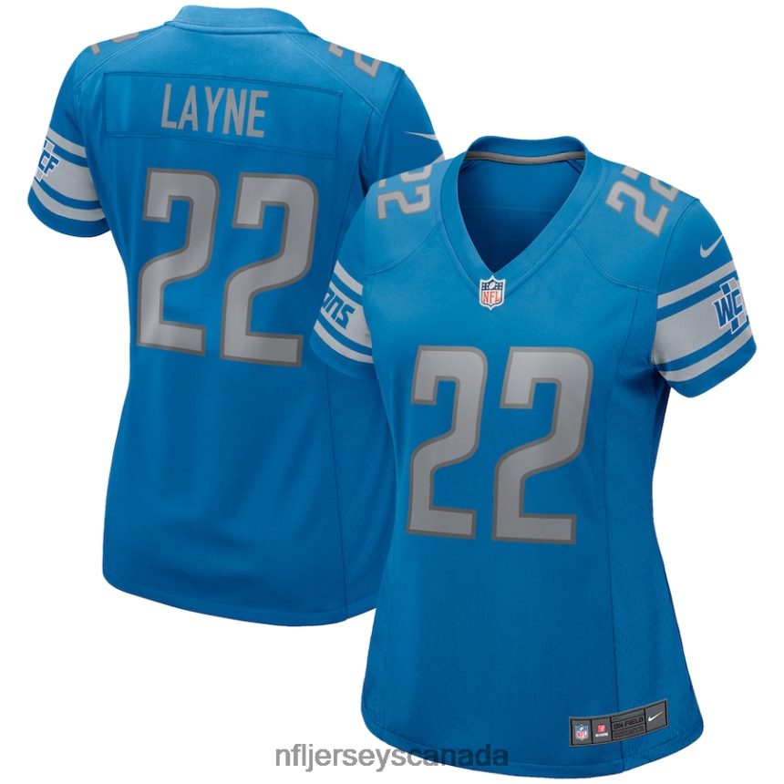 Women Detroit Lions Bobby Layne Nike Blue Game Retired Player Jersey Clothing NFL TBXFR65515