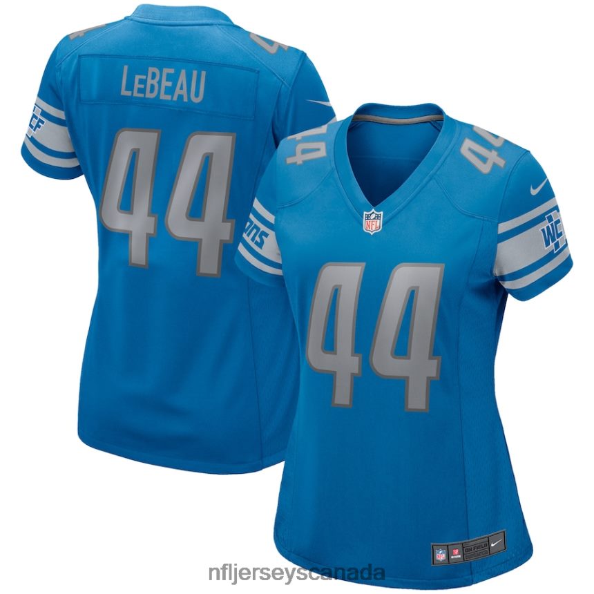 Women Detroit Lions Dick LeBeau Nike Blue Game Retired Player Jersey Clothing NFL TBXFR65531