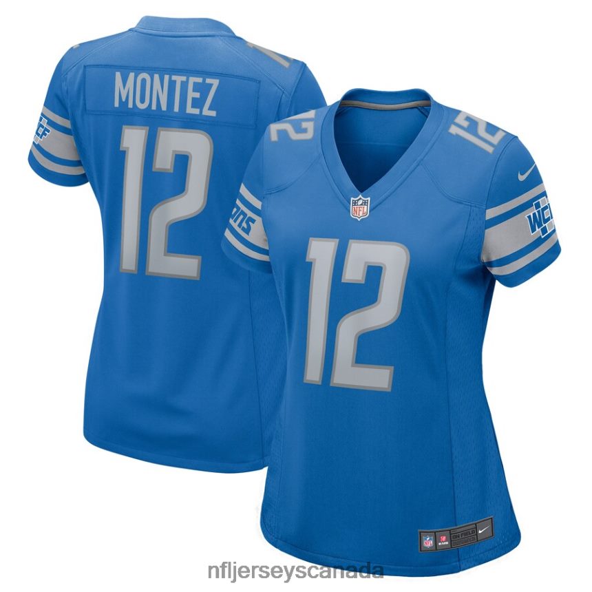 Women Detroit Lions Steven Montez Nike Blue Home Game Player Jersey Clothing NFL TBXFR65574