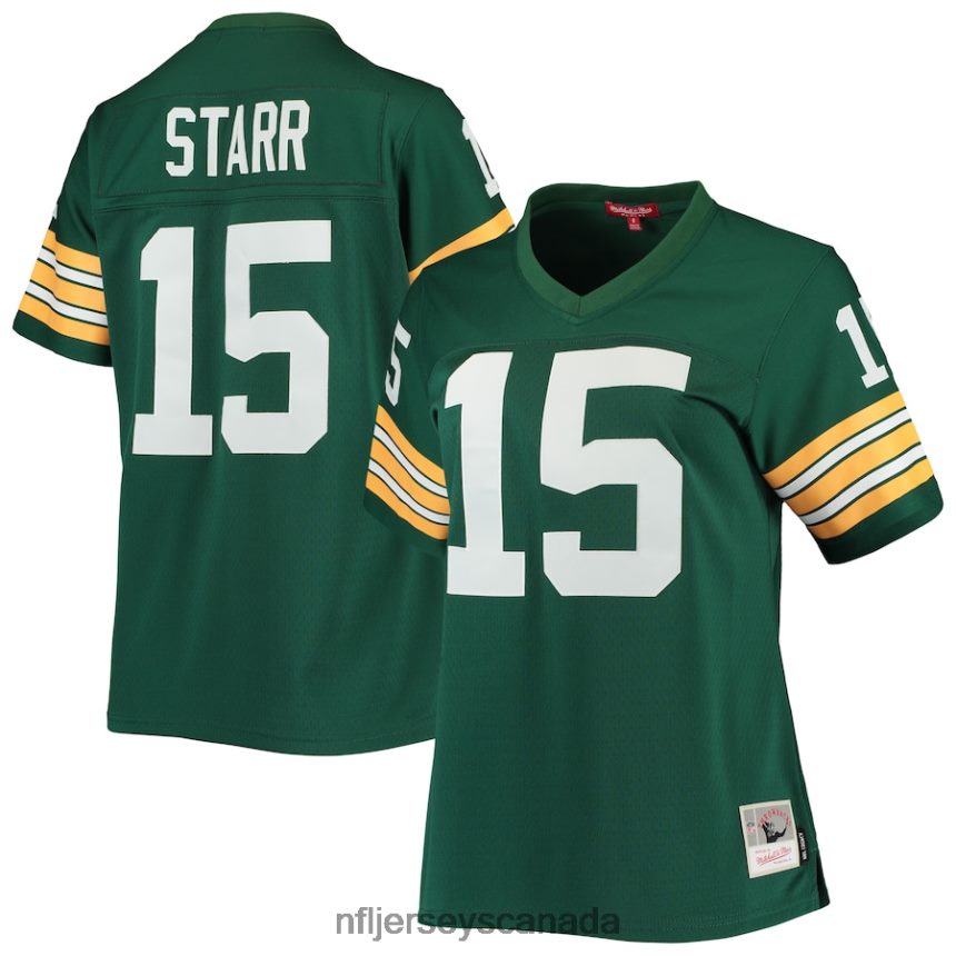 Women Green Bay Packers Bart Starr Mitchell & Ness Green 1967 Legacy Replica Player Jersey Clothing NFL TBXFR61805
