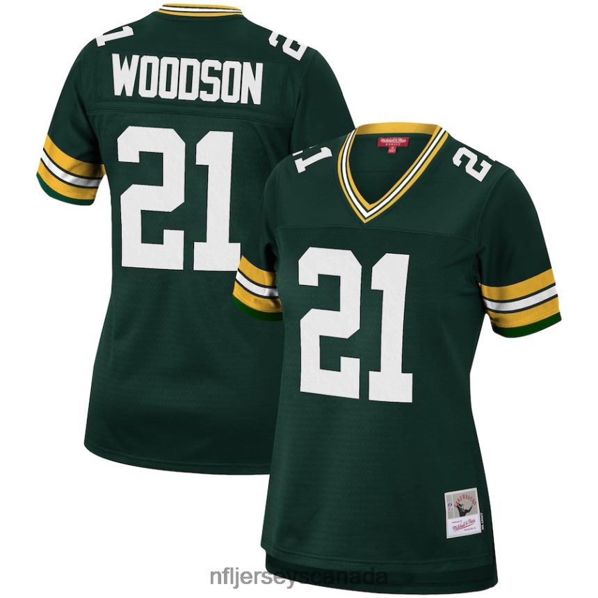 Women Green Bay Packers Charles Woodson Mitchell & Ness Green 2010 Legacy Replica Player Jersey Clothing NFL TBXFR63094