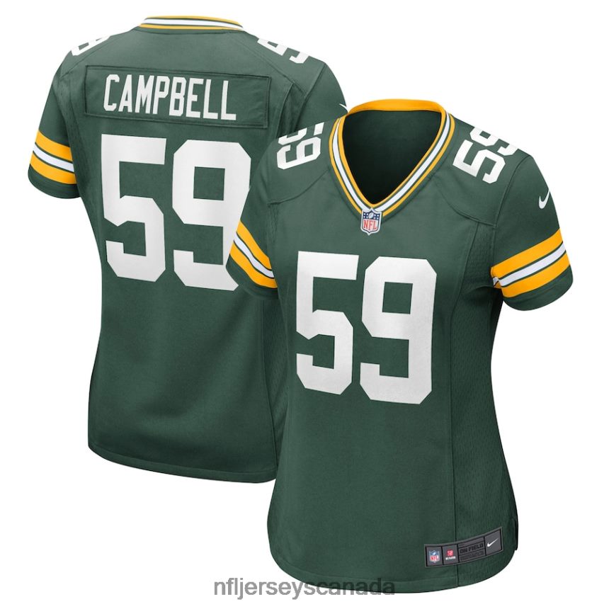 Women Green Bay Packers De'Vondre Campbell Nike Green Nike Game Jersey Clothing NFL TBXFR64276