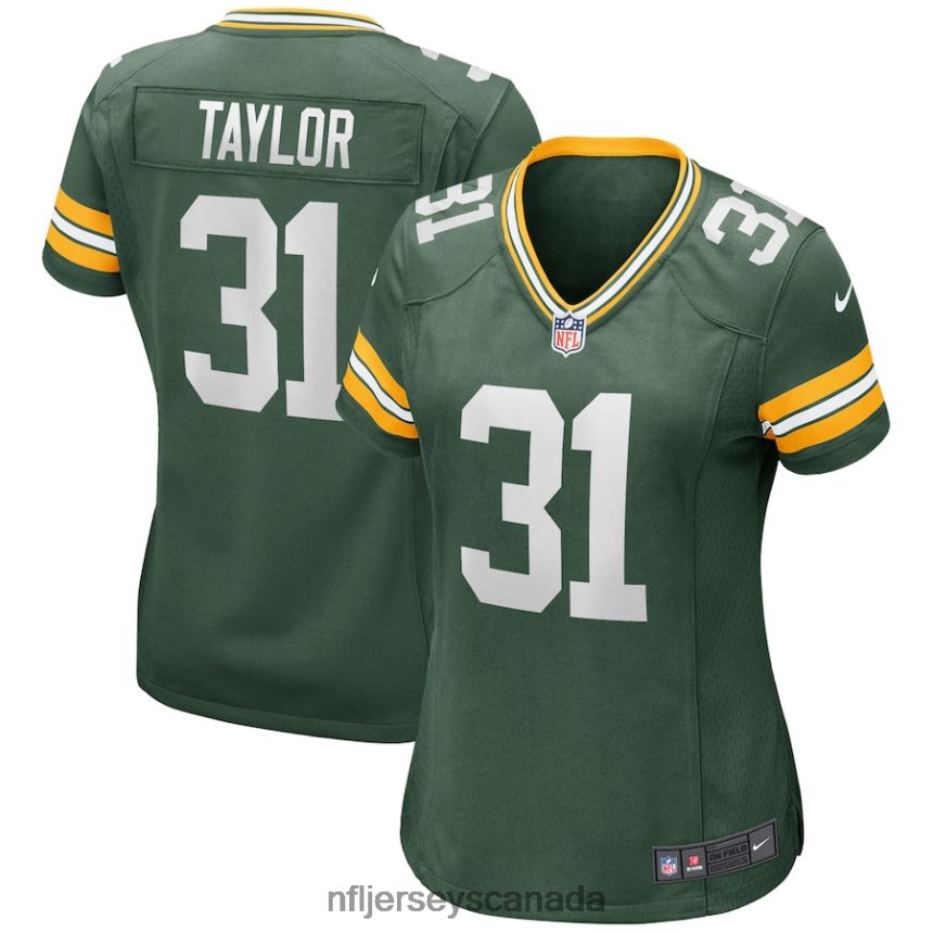 Women Green Bay Packers Jim Taylor Nike Green Game Retired Player Jersey Clothing NFL TBXFR65327