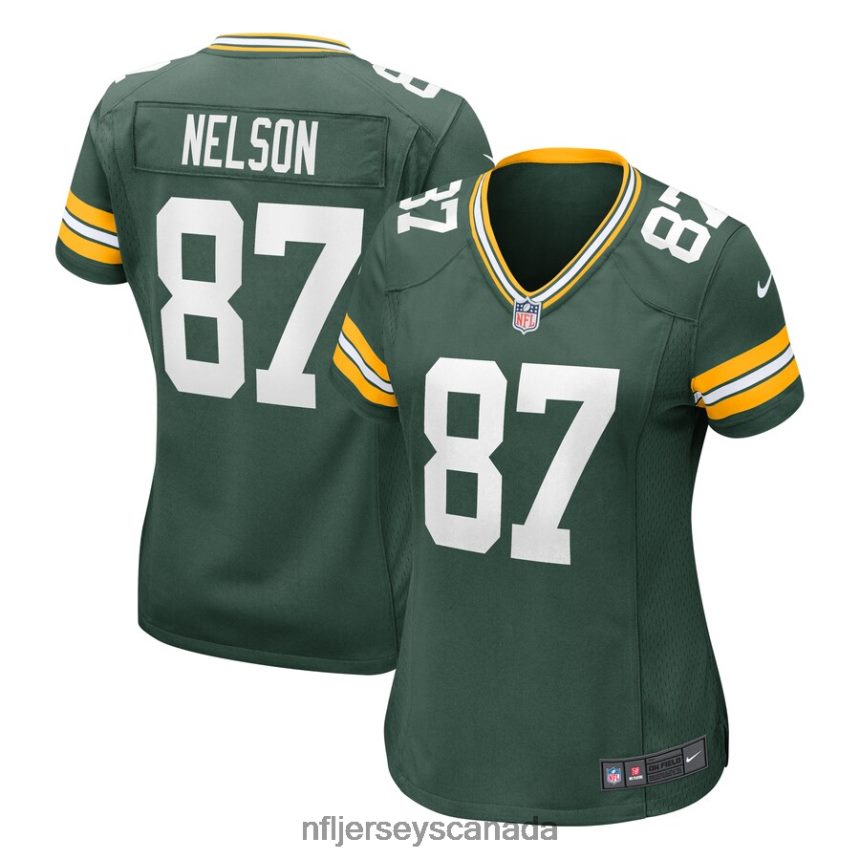 Women Green Bay Packers Jordy Nelson Nike Green Retired Game Jersey Clothing NFL TBXFR62842