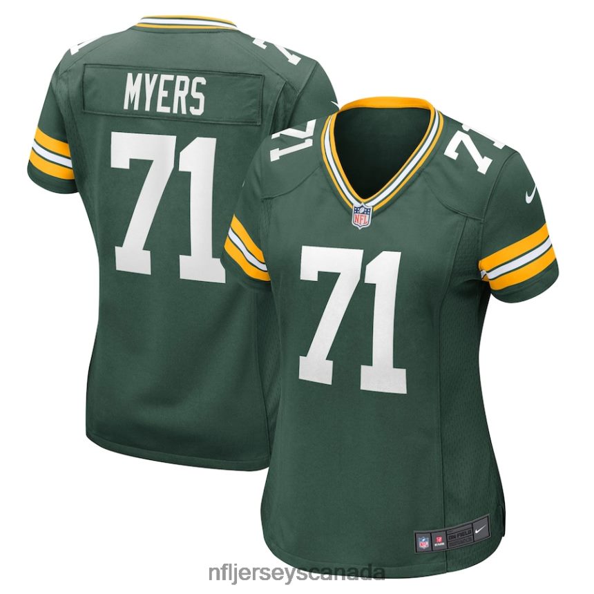 Women Green Bay Packers Josh Myers Nike Green Nike Game Jersey Clothing NFL TBXFR64060