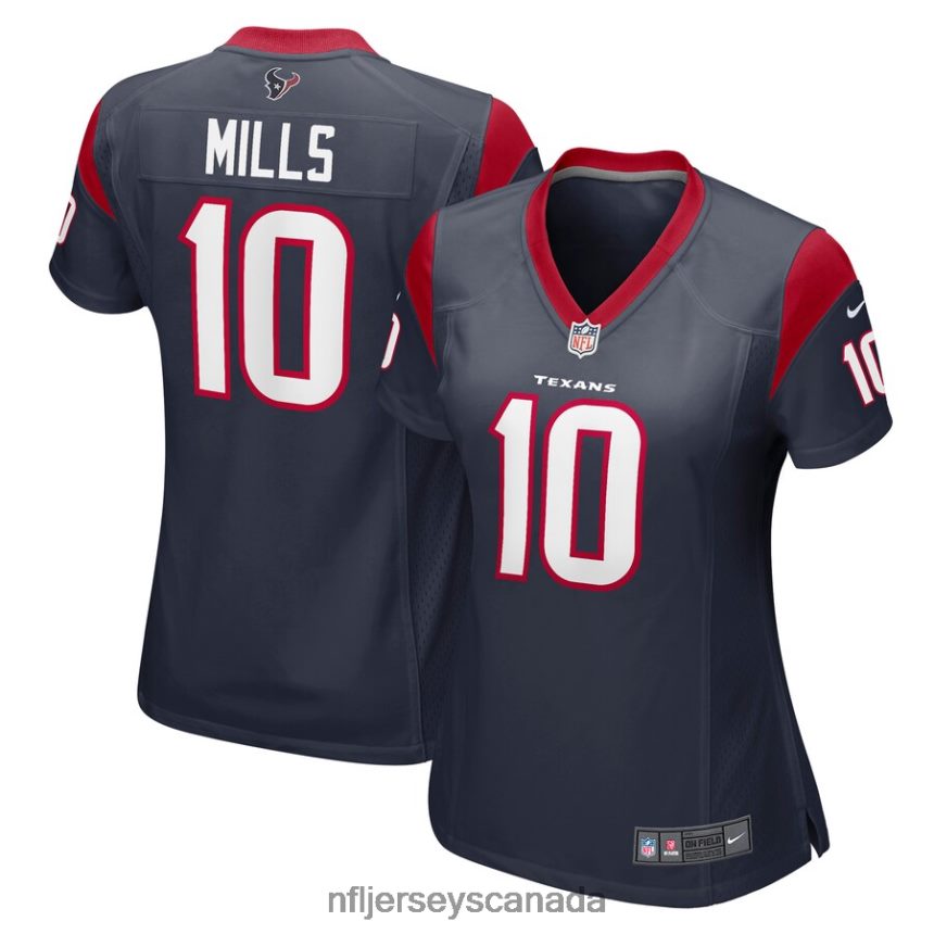Women Houston Texans Davis Mills Nike Navy Nike Game Jersey Clothing NFL TBXFR65612