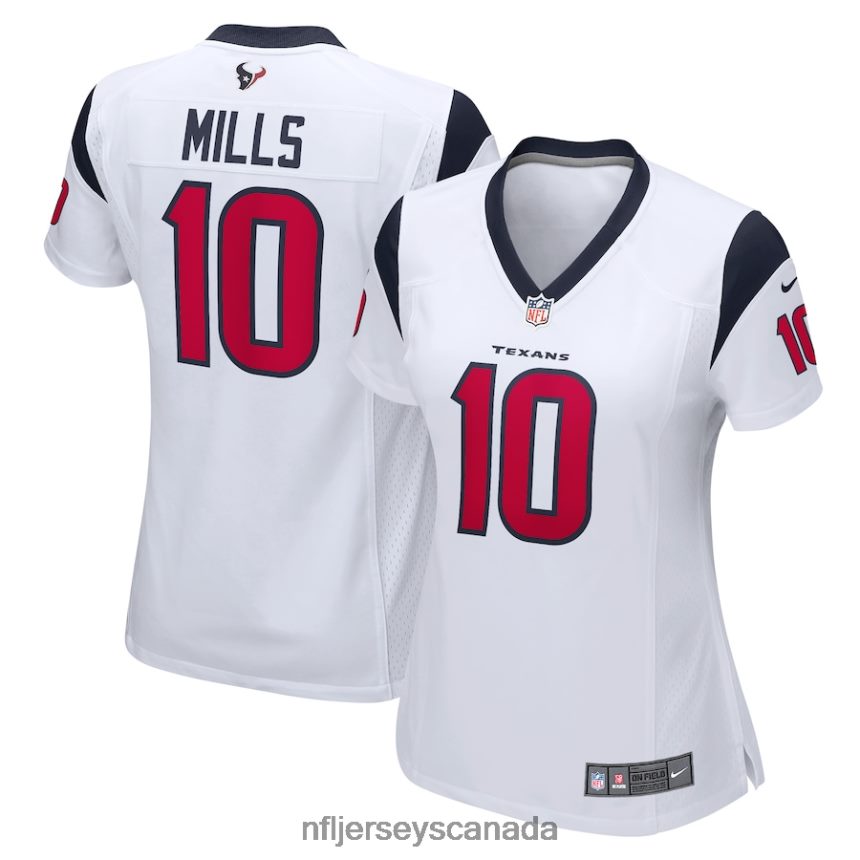 Women Houston Texans Davis Mills Nike White Game Player Jersey Clothing NFL TBXFR65308