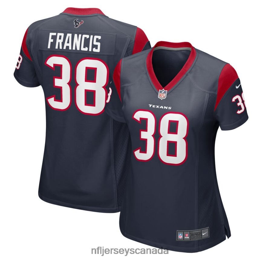 Women Houston Texans Jacobi Francis Nike Navy Game Player Jersey Clothing NFL TBXFR66395