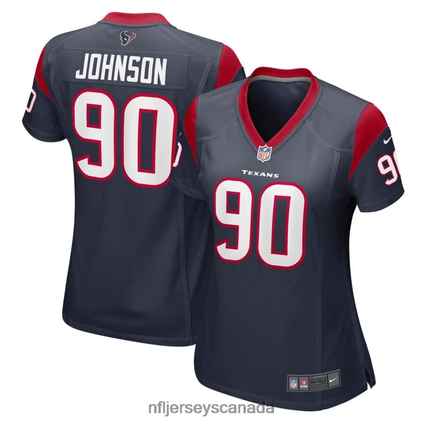 Women Houston Texans Jaleel Johnson Nike Navy Player Game Jersey Clothing NFL TBXFR66857