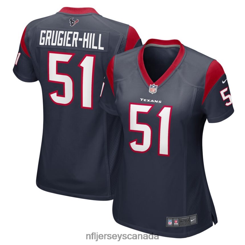 Women Houston Texans Kamu Grugier-Hill Nike Navy Game Player Jersey Clothing NFL TBXFR67103