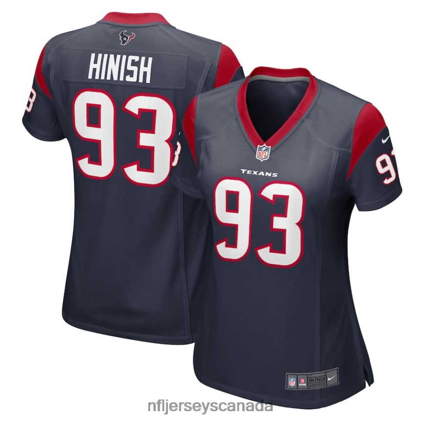Women Houston Texans Kurt Hinish Nike Navy Game Player Jersey Clothing NFL TBXFR65585