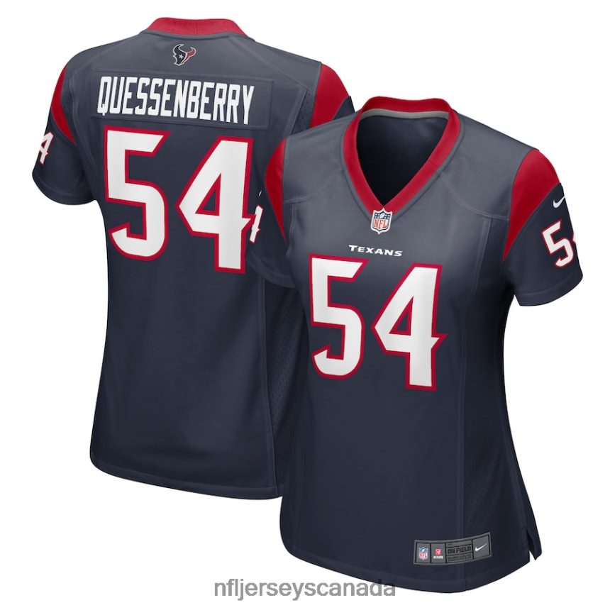 Women Houston Texans Scott Quessenberry Nike Navy Game Player Jersey Clothing NFL TBXFR66370