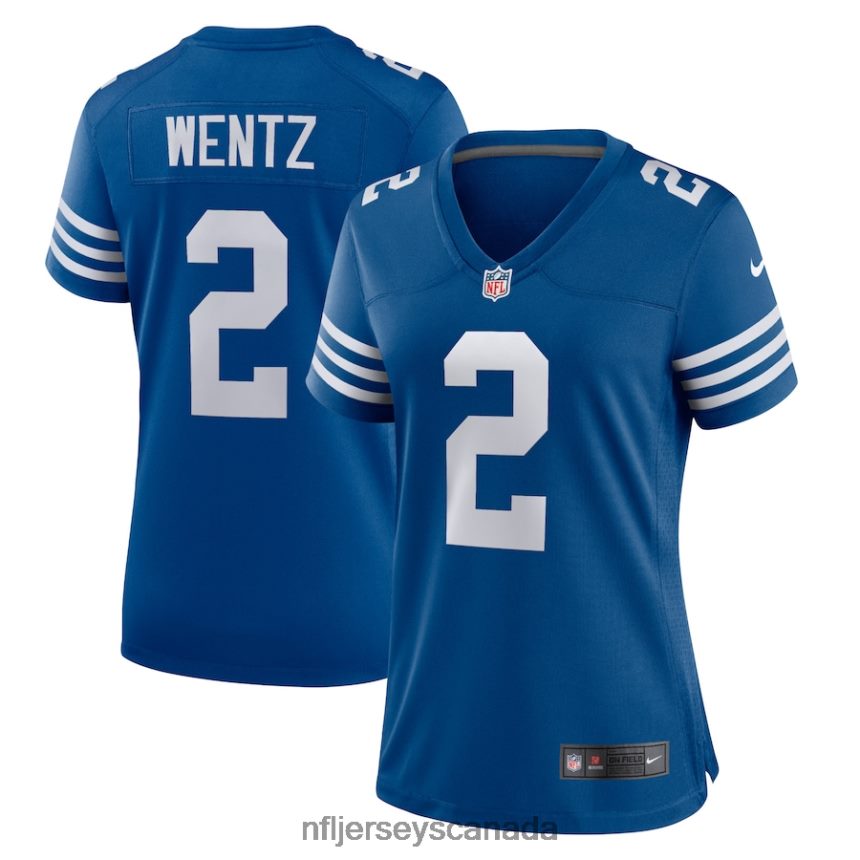 Women Indianapolis Colts Carson Wentz Nike Royal Alternate Game Jersey Clothing NFL TBXFR63896