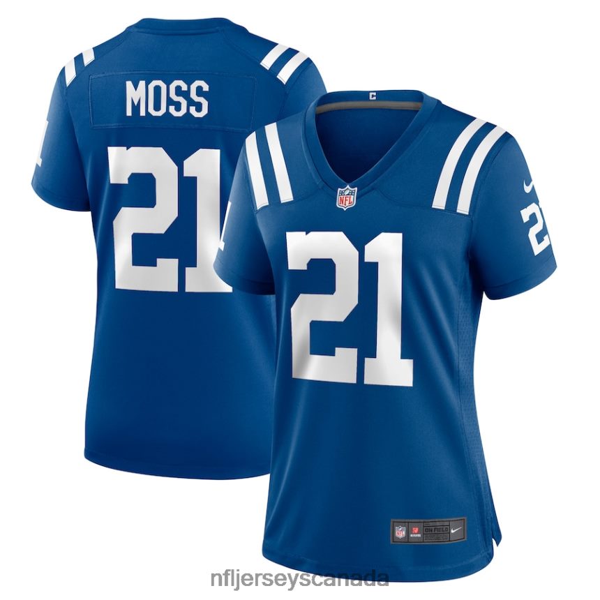 Women Indianapolis Colts Zack Moss Nike Royal Game Player Jersey Clothing NFL TBXFR65738