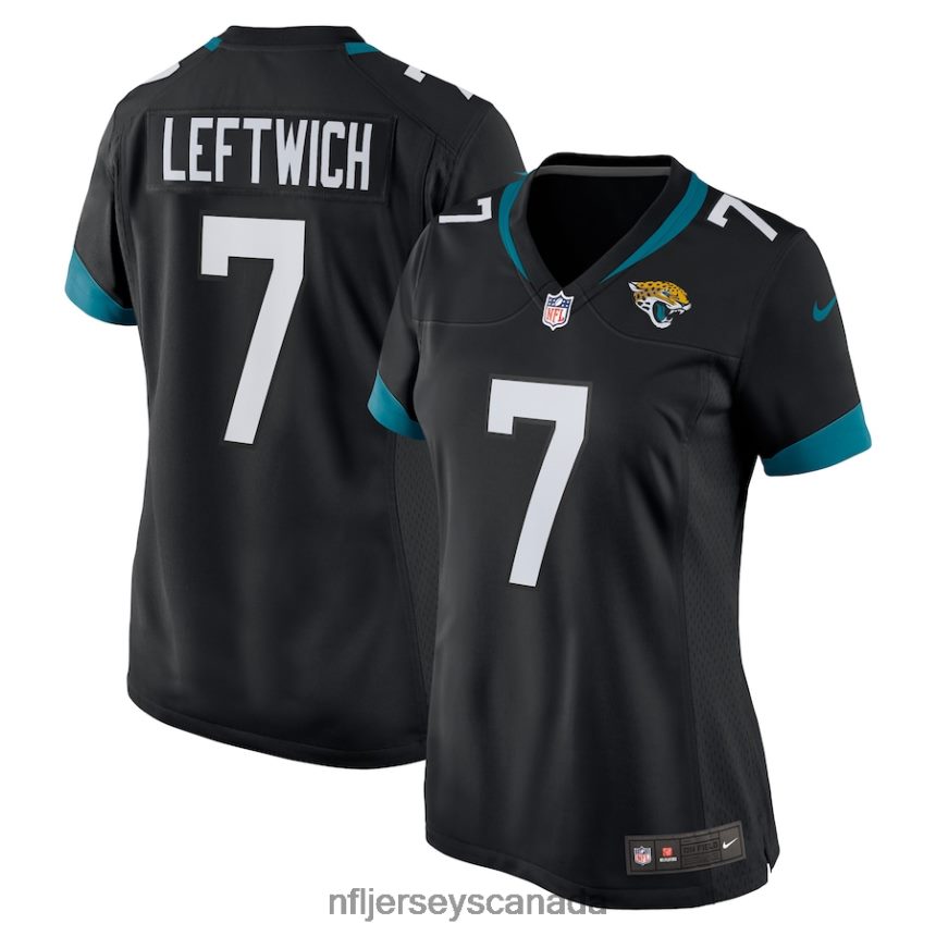 Women Jacksonville Jaguars Byron Leftwich Nike Black Alternate Retired Player Game Jersey Clothing NFL TBXFR66449