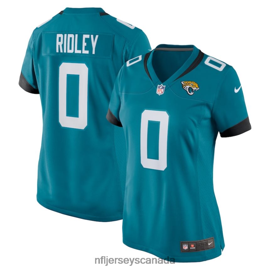 Women Jacksonville Jaguars Calvin Ridley Nike Teal Game Player Jersey Clothing NFL TBXFR62545