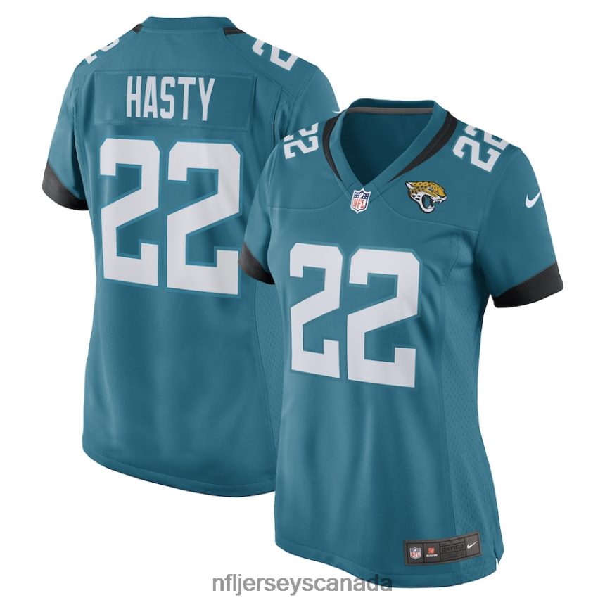 Women Jacksonville Jaguars Jamycal Hasty Nike Teal Game Player Jersey Clothing NFL TBXFR65779