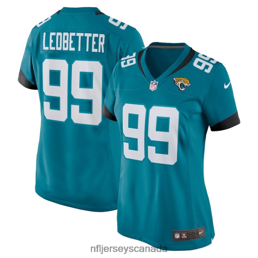 Women Jacksonville Jaguars Jeremiah Ledbetter Nike Teal Home Game Player Jersey Clothing NFL TBXFR66020